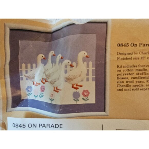 Candlewick Embroidery Kit Lot 4 Christmas Star Ornaments Pillow Pineapple Ducks - Picture 15 of 16